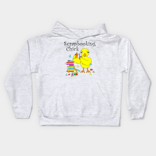 Scrapbooking Chick Kids Hoodie by Barthol Graphics